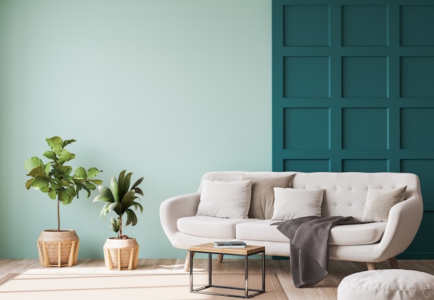 Premium Photo | Beautiful living room with minimalistic design