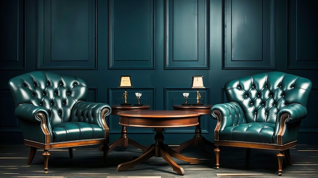 Premium Photo | Classic Living Room with Vintage Furniture and Elegant ...