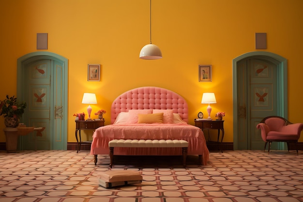 Premium Photo | Classic or retro bedroom vintage