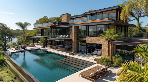 Premium Photo | A Contemporary Luxury Estate Sports Wallpaper