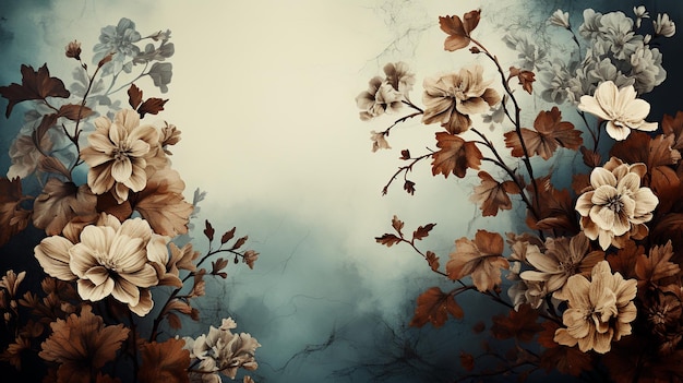 Premium Photo | Elegant em wallpaper vintage floral nostalgic elegant ...