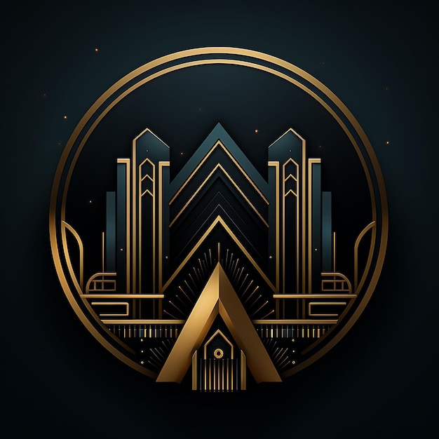 Premium AI Image | Golden Graphic Design Elegance Luxury with Natural ...