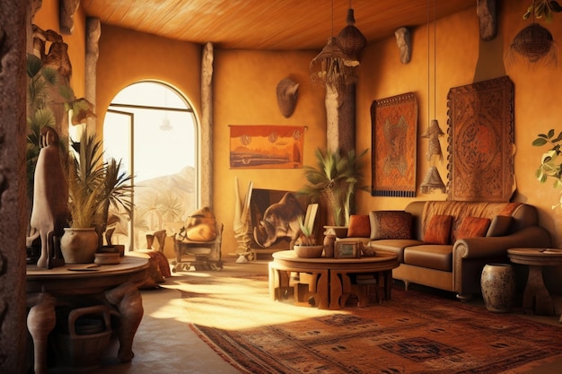 Premium AI Image | Harmonious use of warm earth tones