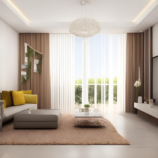 Premium AI Image | living room interior beautiful design