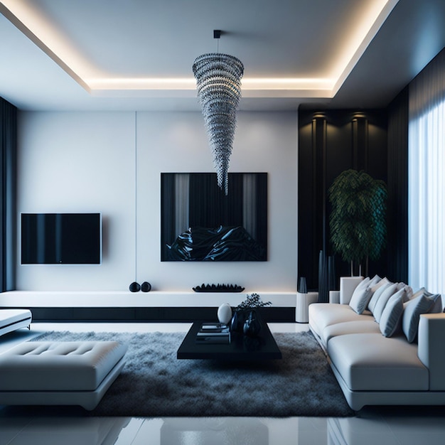 Premium AI Image | living room interior in minimalist style
