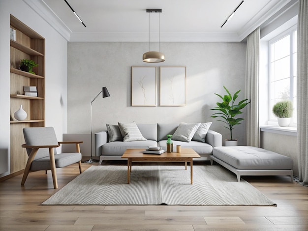 Premium Photo | Living room style minimalist