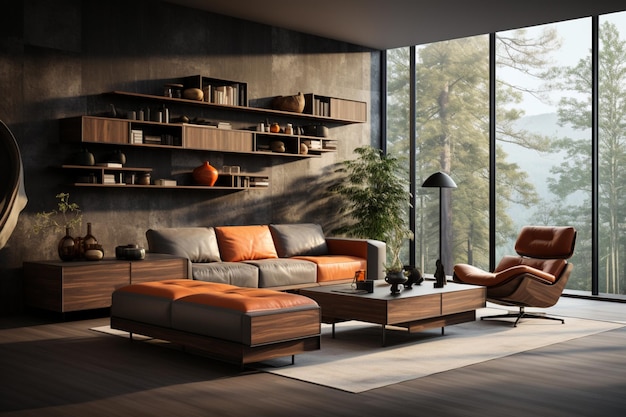 Premium AI Image | Living room with a multifunctional and functional ...