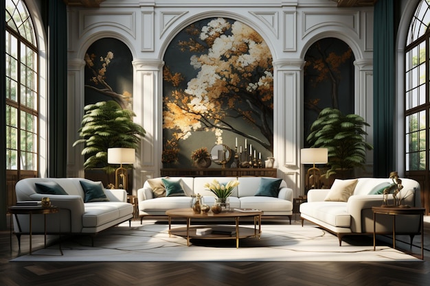 Premium AI Image | Living room with a vintage feel