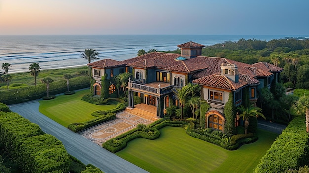Premium Photo | A Luxury Estate With Private Airstrip Background