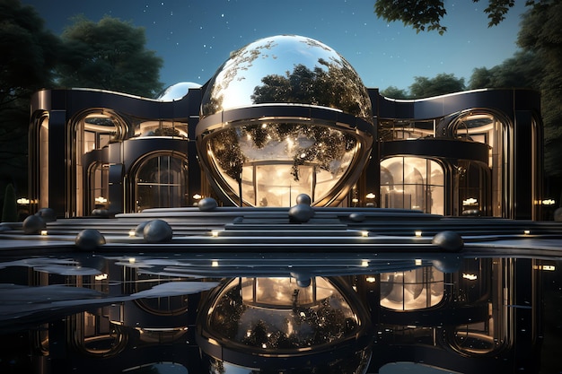Premium AI Image | Luxury exterior mansion design
