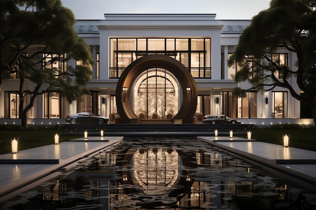 Premium AI Image | Luxury exterior mansion design