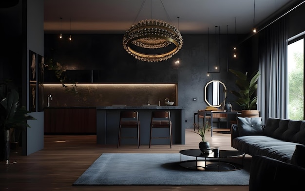 Premium AI Image | Luxury living room interior design Generative AI