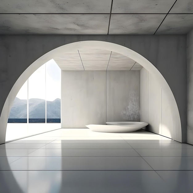 Premium AI Image | minimal modern architecture building abstract modern ...
