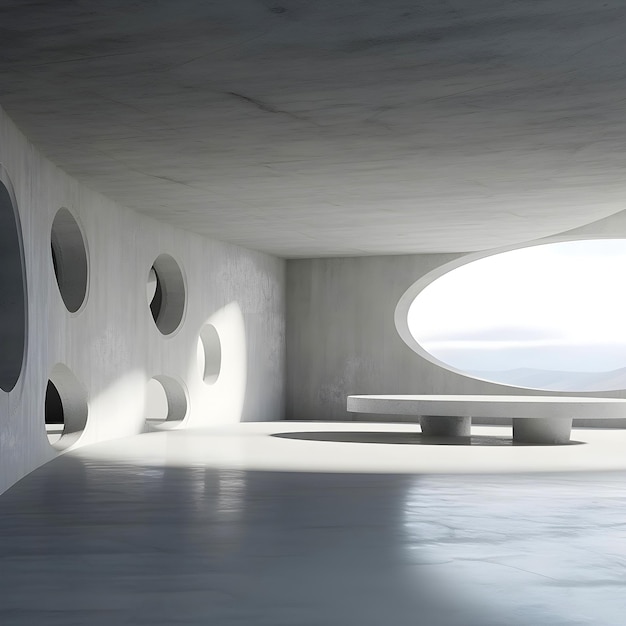 Premium AI Image | minimal modern architecture building abstract modern ...