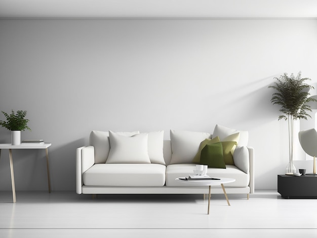 Premium AI Image | Minimalist modern living room interior Generative Ai