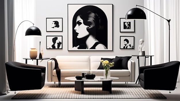 Premium Photo | Modern design of living room