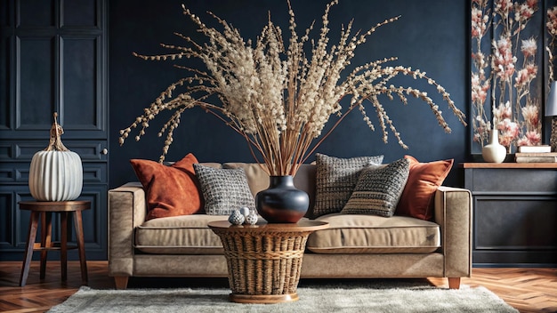 Modern Living Room with a Neutral Color Palette and Stylish Accents ...
