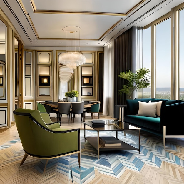 Premium AI Image | Modern and luxury living room ai generated