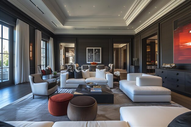 Modern Mansion Living Room Elegance | Premium AI-generated image