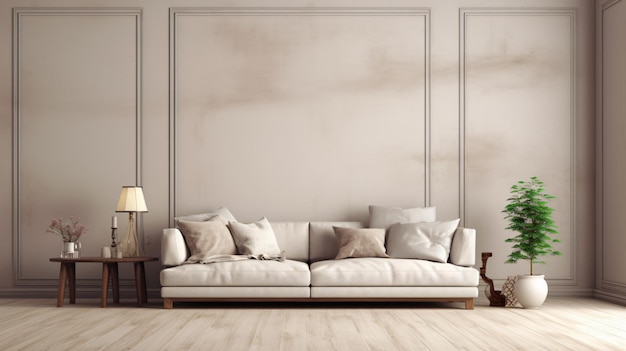 Premium Photo | Modern vintage interior of living room