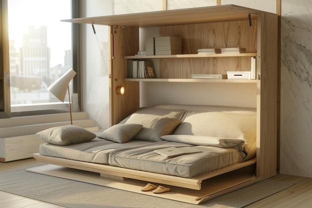 Premium Photo | Multifunctional furniture for small space living o