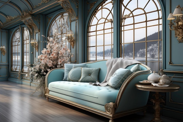 Premium AI Image | old style Classic interior design Luxurious interior ...