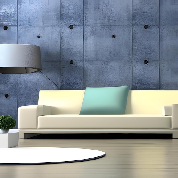 Premium AI Image | Pastel colored living room