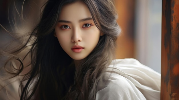 Premium Photo | Portrait asian beauty and timeless elegance art decor ...