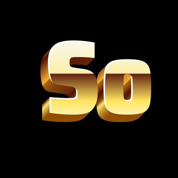 Premium Photo | So text words effect gold photo jpg image 3d