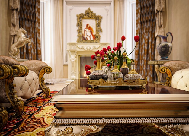 Premium Photo | Vintage living room design