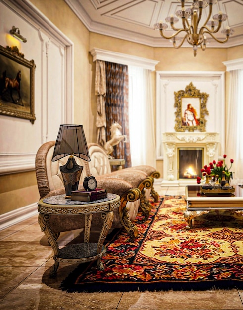Premium Photo | Vintage living room design