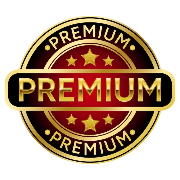 Premium Vector | Gold Premium Quality stamp sticker with Stars vector ...