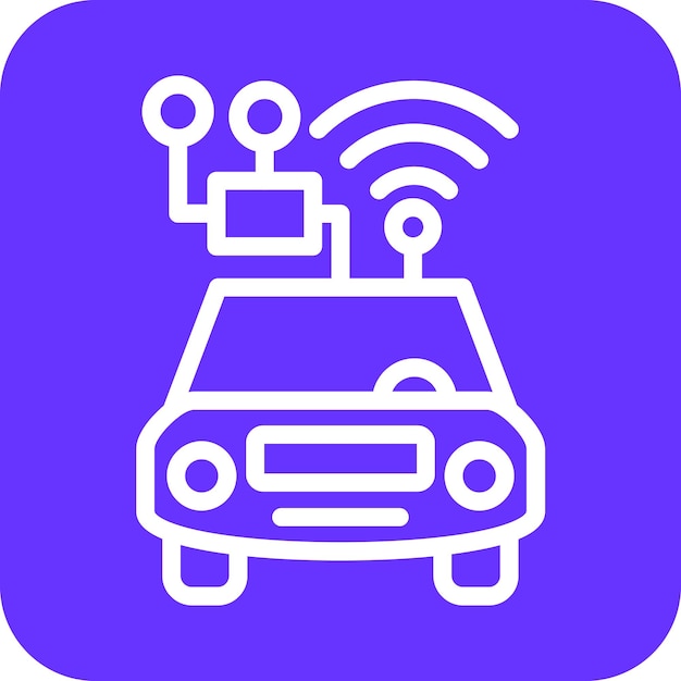 Premium Vector | Smart Car Icon Style