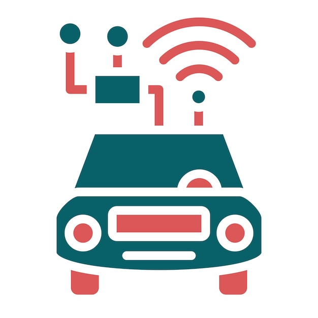 Premium Vector | Smart car icon style