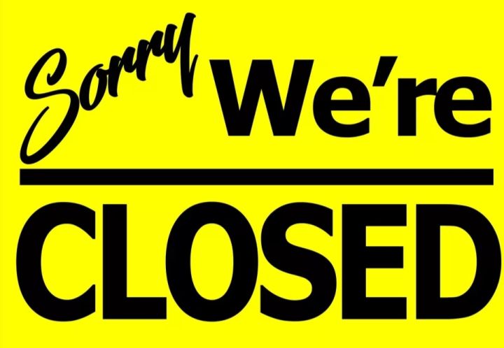 Sorry we're Close Laminated signages A4 Size waterproof | Lazada PH