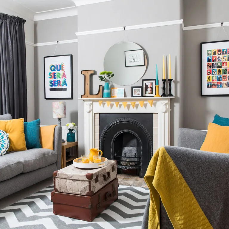Grey And Mustard Living Room Ideas