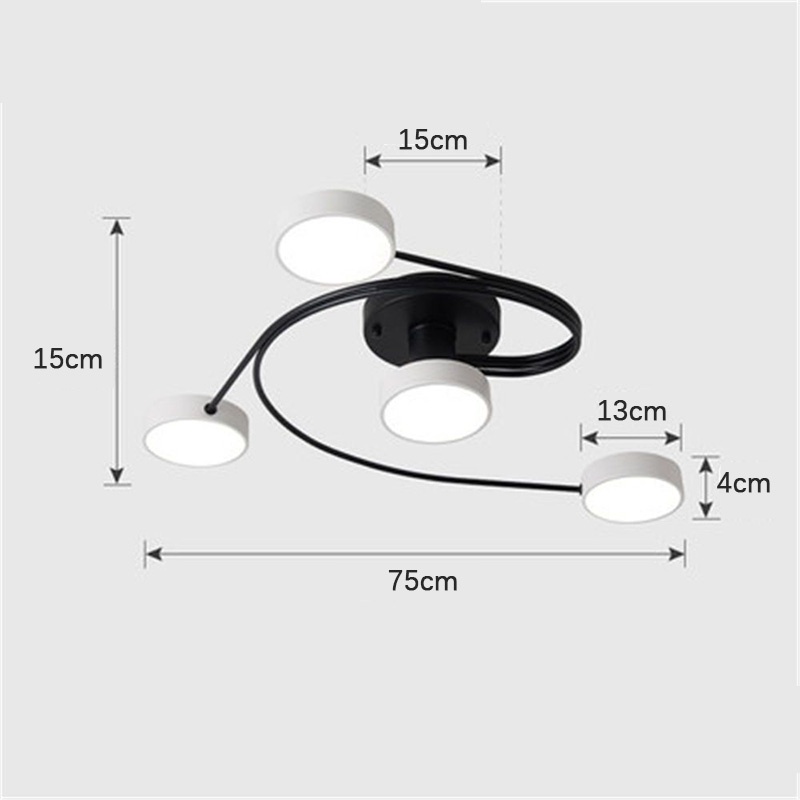 Nordic Ceiling Lamp Simple Modern Living Room Bedroom Ceiling Light Led ...