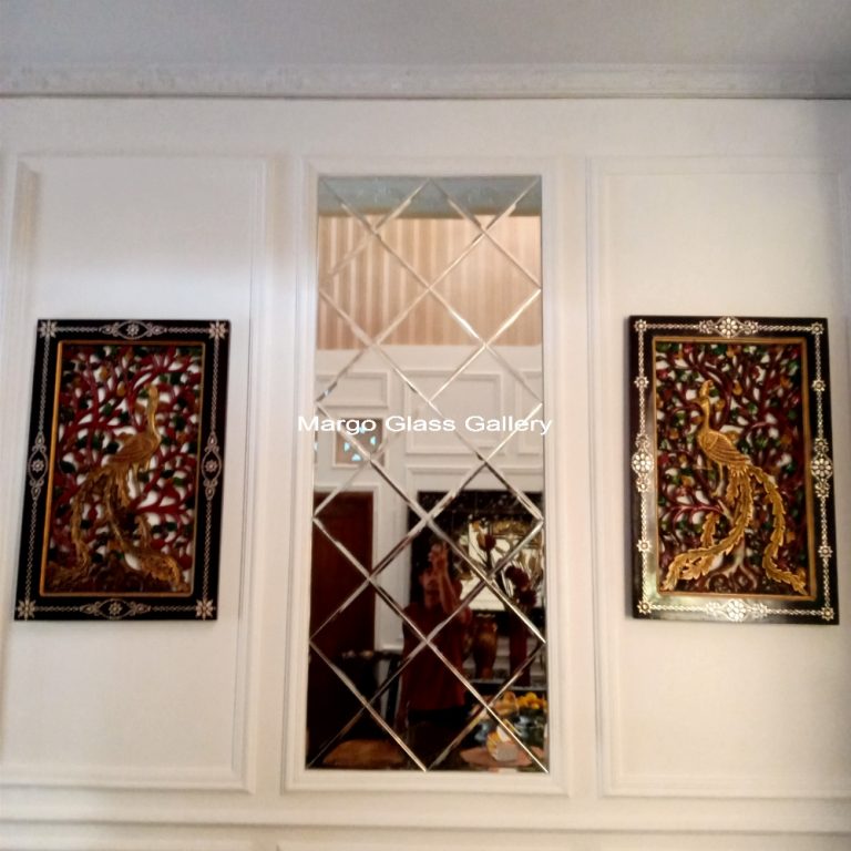 Beveled Wall Mirror Diamond Tiles MG 004690 » Mirrors Glass Gallery