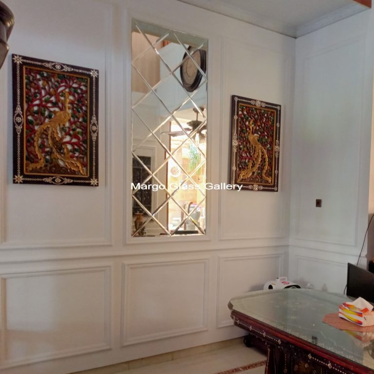 Beveled Wall Mirror Diamond Tiles MG 004690 » Mirrors Glass Gallery