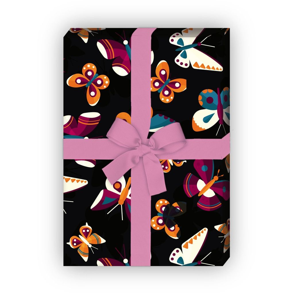 Schmetterlings Geschenkpapier im Retro Look, | Kaufland.de