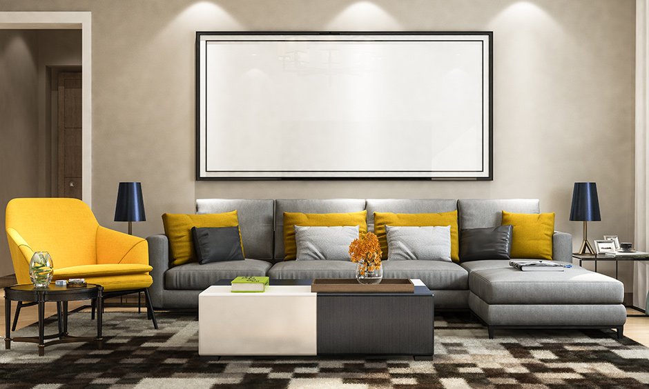 Modern Living Room With Sectional Sofa | Baci Living Room
