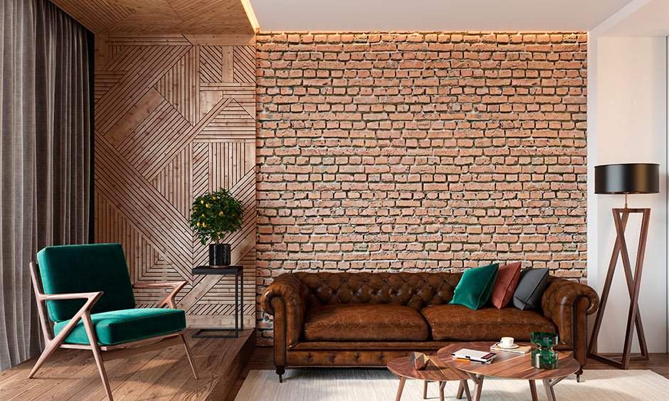 Living Room Design With Brick Wall - Infoupdate.org