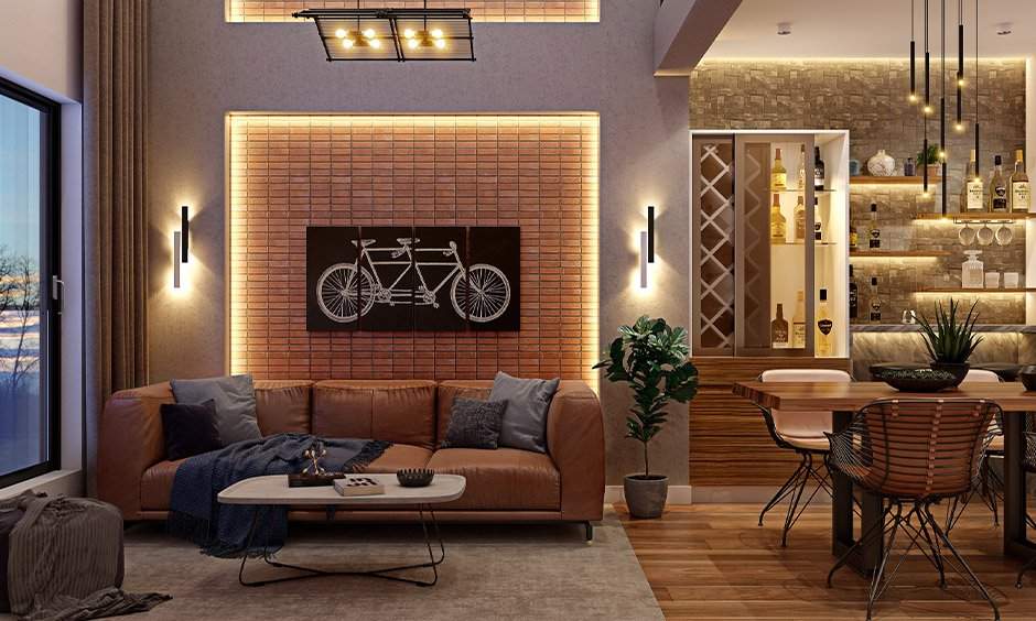 Brick Wall Living Room Design | Baci Living Room