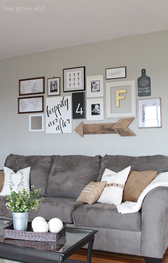 Living Room Gallery Wall — Pinterest Challenge Blog Hop