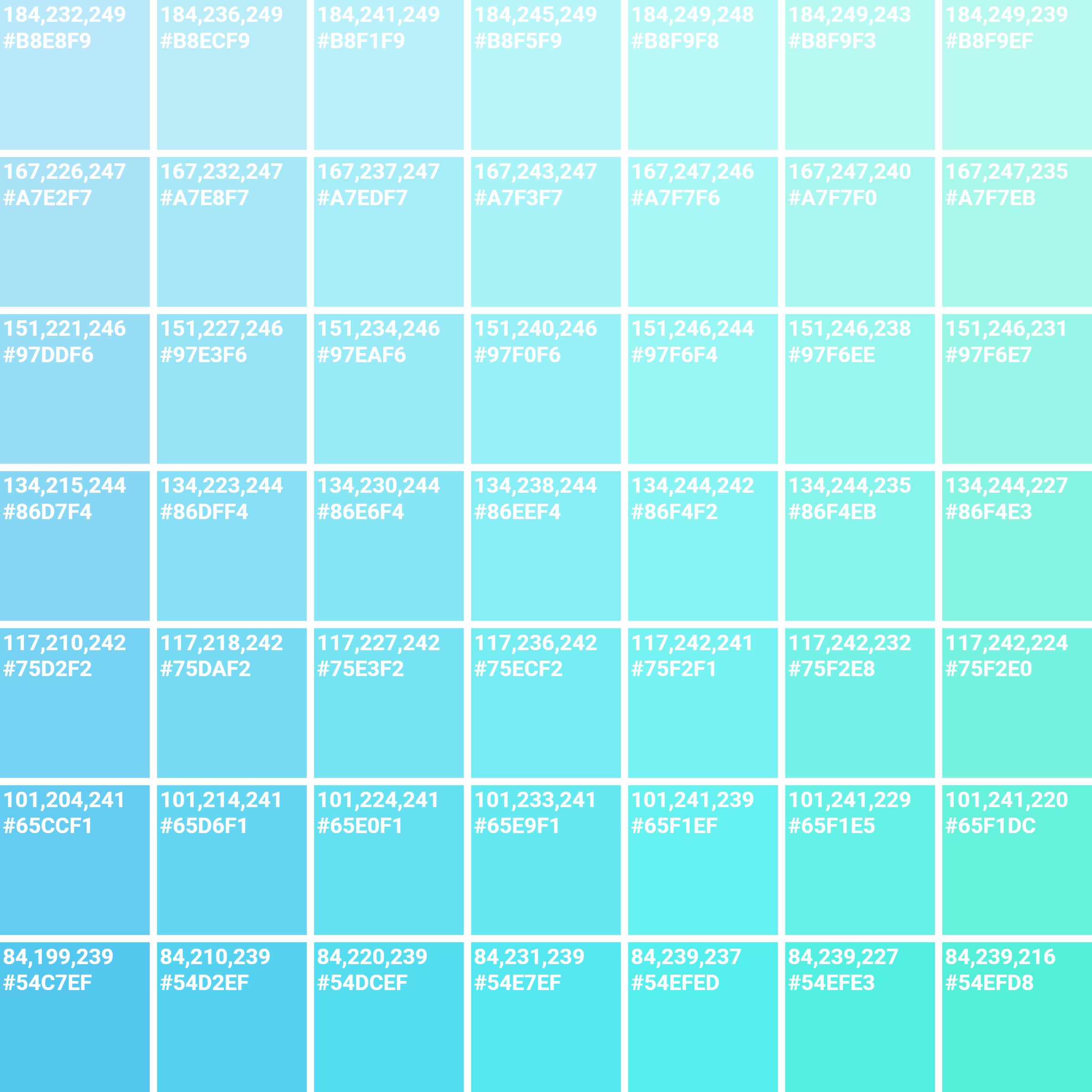 Shades Of Blue Color Chart - Bank2home.com