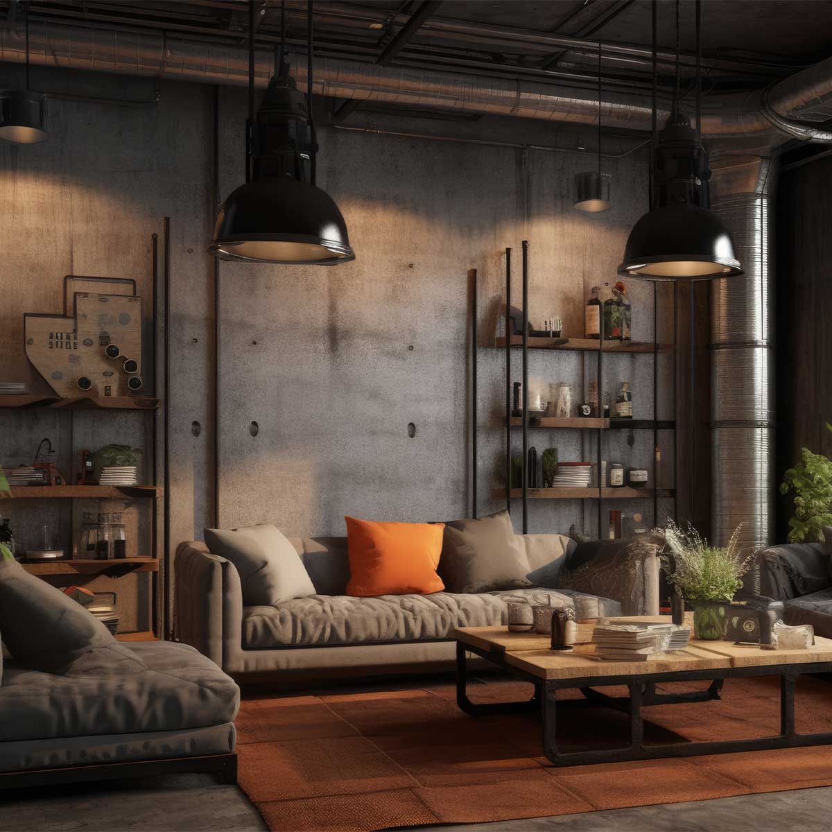 Industrial Living Room – PropDesign