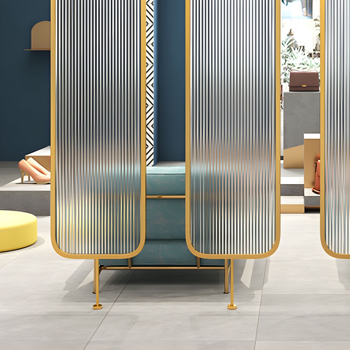 Contemporary Glass Room Divider Hanging Screen for Living Room Room ...