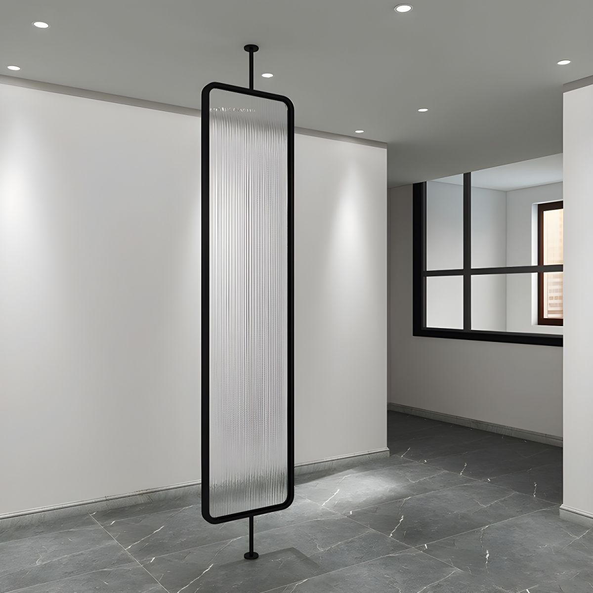 Contemporary Glass Room Divider Hanging Screen for Living Room Room ...