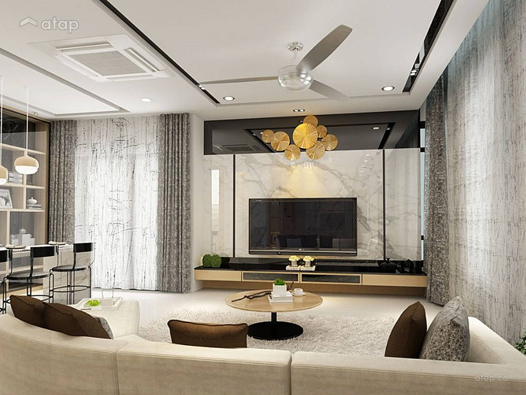Contemporary Modern Living Room terrace design ideas & photos Malaysia ...