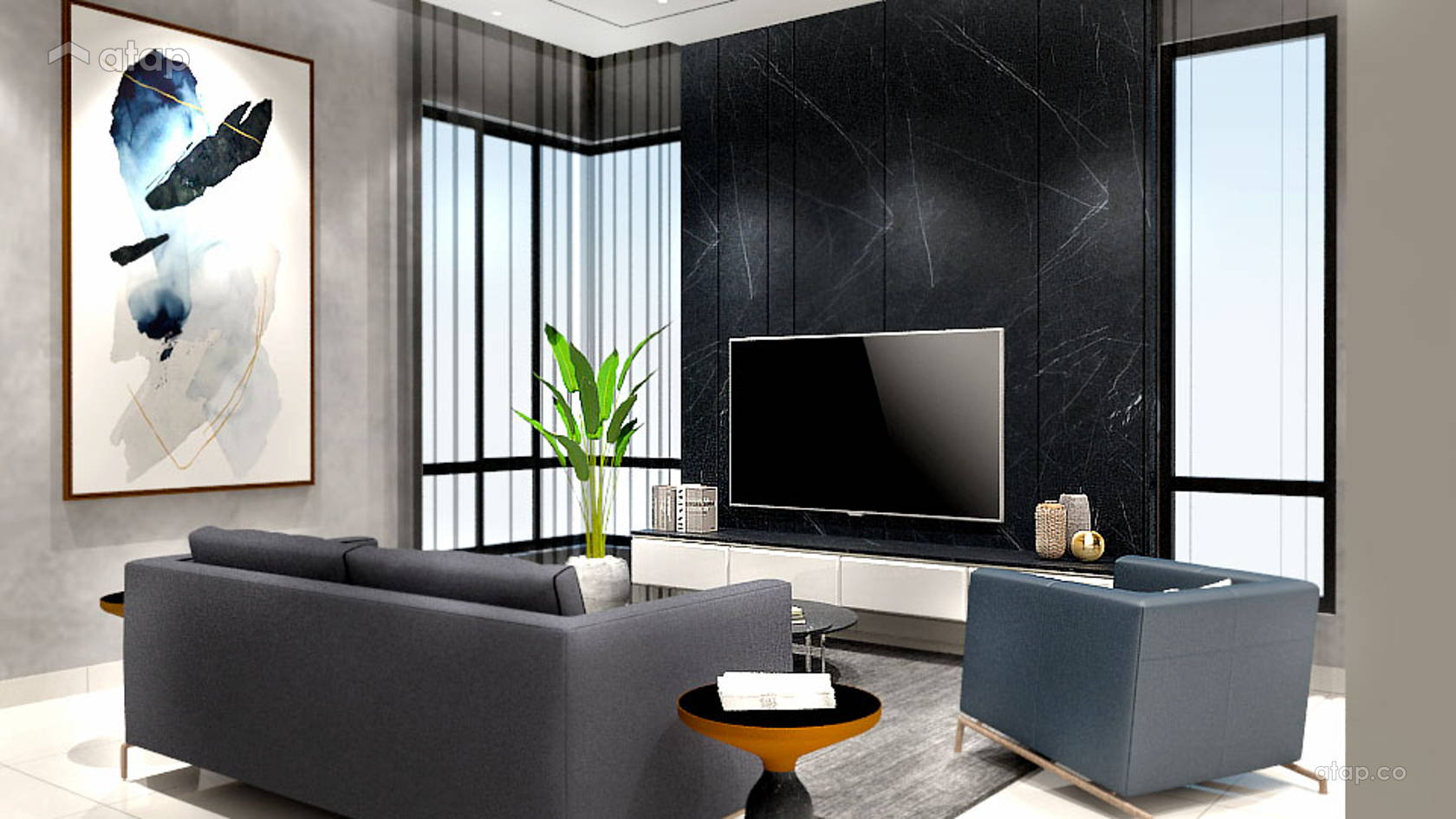 Contemporary Modern Living Room terrace design ideas & photos Malaysia ...